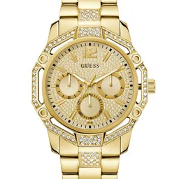 GUESS Regal Men Embellished Dial & Stainless Steel Bracelet Style Straps Analogue Watch-image-11