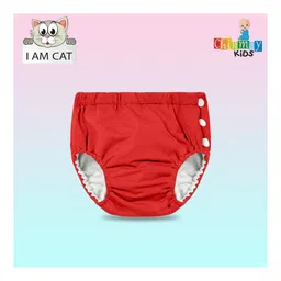 Chinmay Kids Swimming Pants Reusable Swimwear Diaper Pool Pants For Unisex Pack of 2- Red & Pink image 4