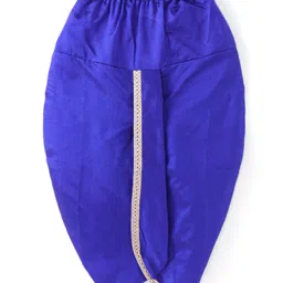 Babyhug Woven Full Sleeves Dobby Foil Printed Kurta Dhoti Set with Lace Detailing - Blue image 4