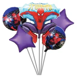 Funcart Spiderman Foil Balloon Bouquet Multicolor - Pack of 5 image 5