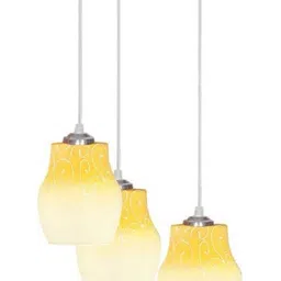 1ST TIME Yellow & White Printed Spherical Self Assembly Ceiling Lamp-picture-33