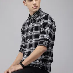 Arrow Sport Pure Cotton Manhattan Slim Fit Checked Casual Shirt-picture-35