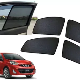 Auto Pearl Side Window Sun Shade Cover for Nissan Micra (Black)-picture-24