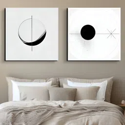 nestroots Canvas 2 Pcs Wall Square Paintings Wall Art - 18x18In-image-6