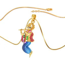 Joyalukkas Unisex 22KT Lord Krishna Gold Pendant - 6.159 g image 5