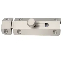 GEZE Baby Latch With Fixing Screws, Size 100 mm, SS Finish and Brass Body, 8115820 image 1