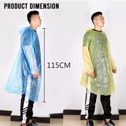 Allextreme Poncho Raincoat Random Color One Size for Men, Women, Boys & Girls, ‎RAIN_CARD (Set of 5) image 3