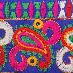 Exotic India Embroidered Mirror Work Purse Clutch image 4