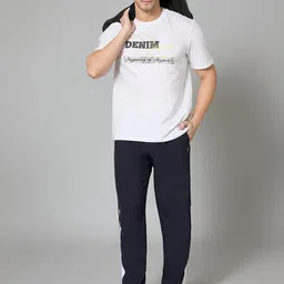 TURNFIT Men Typography Printed Lightweight Running Track Pants image 5