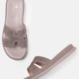 Marc Loire Women Khaki Embellished Flats-picture-41