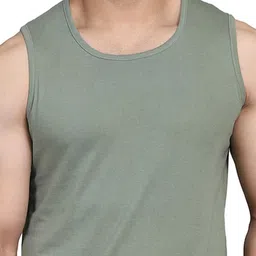 SLOWLORIS Pack Of 2 Printed Combed Cotton Innerwear Gym Vests image 5