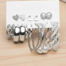 DressBerry Geometric Hoop Earrings-image-65