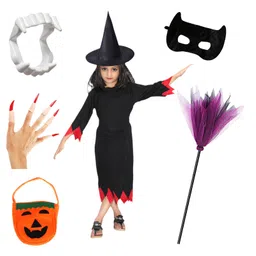 kaku fancy dresses Kaku Fancy Halloween Theme Costume Set -  Black-picture-38