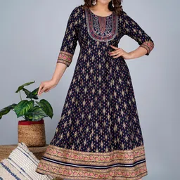 MURLI KURTI Printed Round Neck Anarkali Dress-image-80