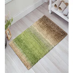 saral home Saralhome Soft Shaggy FloorMat Green. 50cm x 80cm image 2
