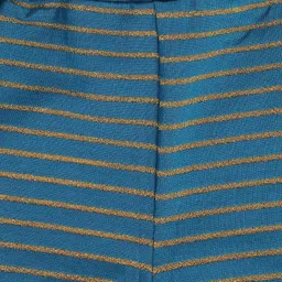 MINI KLUB Cotton Glitter Striped Leggings - Blue image 4