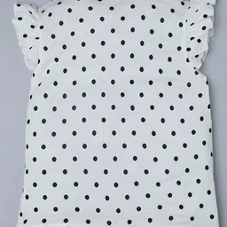 RAINE AND JAINE Cotton Knit Frill Sleeves Chase Your Dreams Text Printed Coordinating Night Suit Set - White image 4