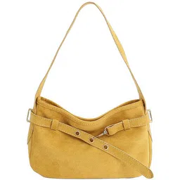 StyleCast x Revolte Women One Handle Suede Baguette Shoulder Bag-picture-29