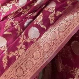 CANIZZARO Ethnic Motifs Zari Silk Blend Banarasi Saree image 2