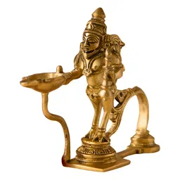 Imli Street Yellow And Black Textured Brahma Aarti Diya image 5