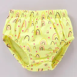 Cucumber Singlet Sleeves Unicorn Printed Inner Wear Set - Yellow image 4