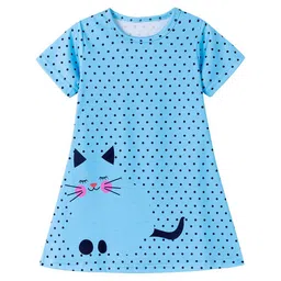 StyleCast x Revolte Girls Polka Dots Printed Round Neck A-Line Knee Length Dress-picture-38