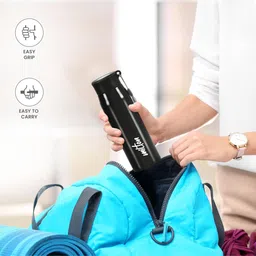 Milton Handy 650 Stainless Steel Sipper Water Bottle 690 ml, Single Walled, ISI Certified I Leak Proof Lid, Rust Proof I for School, Office, Gym I Black image 5