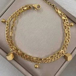 Designs & You Stainless Steel Gold-Plated Link Bracelet image 4