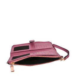 SASSORA Lyla Purple Leather Bi-Fold Wallet image 5
