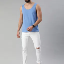 Huetrap Men Blue T-shirt image 5