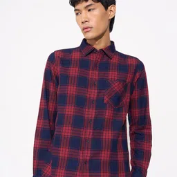 SF JEANS by Pantaloons Men Twill Fit Buffalo Checked Pure Cotton Casual Shirt-picture-25
