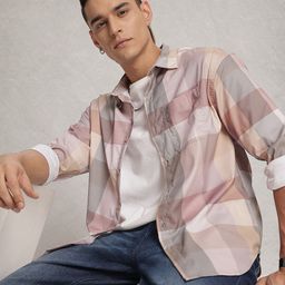 WROGN Oversized Checked Drop-Shoulder Sleeves Casual Shirt-picture-42