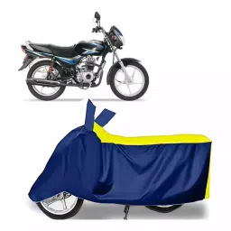 Auto Pearl Bike Cover for Bajaj CT100 (Yellow & Blue)-picture-28