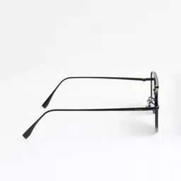 Ted Smith Unisex Black Lens & Black Aviator Sunglasses with image 4