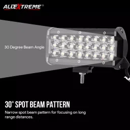 Allextreme Heavy Duty Upgraded Version 24 Led Fog Light / Work Light Bar Spot Beam Off Road Driving Lamp 1 Pcs 72W Cree,Pack Of 1 image 3