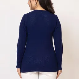 LASOON Women Cable Knit Woollen Pullover image 4