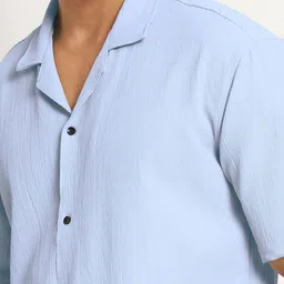 Urban Buccachi Men Premium Fit Solid Cuban Collar Casual Shirt image 4