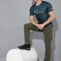 GREENLANDS Abstract Printed Round Neck Short Sleeves Sports T-shirt image 3