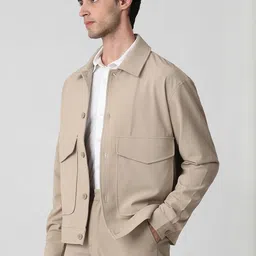 Mufti Men Spread Collar Solid Casual Tailored Jacket-image-21