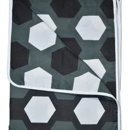 Divine Casa Cambric Cotton 120 GSM Abstract Single Reversible Dohar - Black and Grey image 2