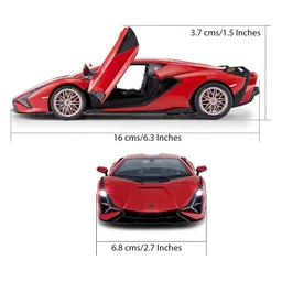 Magicwand 1:32 Scale Die-Cast Lambo Sian with Openable Doors,Pull Back Action,Working Headlights & Tail Lights Pack of 1 Colors As Per Stock image 3