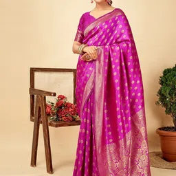 KALINI Ethnic Motifs Zari Banarasi Saree-picture-35