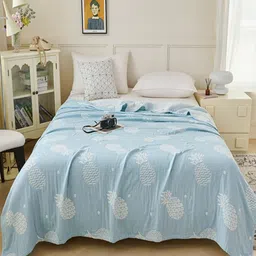 JC HOME Blue AC Room 300 GSM Double Bed Blanket-picture-23
