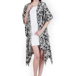 SCORPIUS Black & White Printed Open Front Shrug-picture-47
