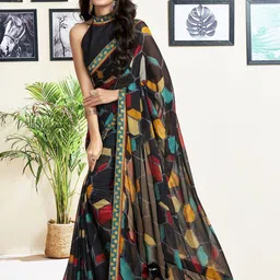 Sangria Printed Saree With Blouse Piece-picture-26