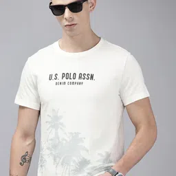 U.S. Polo Assn. Denim Co. Brand Logo Printed Pure Cotton Slim Fit T-shirt-picture-37