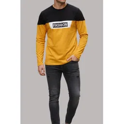 AUTNA Men Typography Printed Colourblocked T-shirt image 2