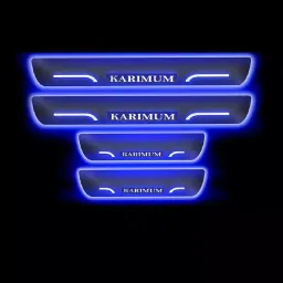 SCA Black Beauty Car Footstep/Door Sill Scuff Plate with Blue Color LED Light for Maruti Karimum All Model (Set of 4 Pcs)-picture-37