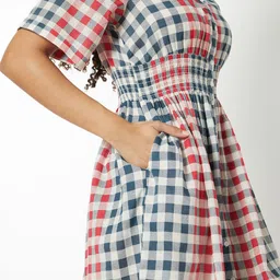 max Checked Shirt Midi Dress image 3