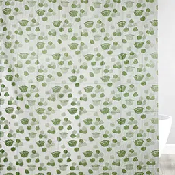 Kuber Industries Green Flower Print ShowerCurtains image 5